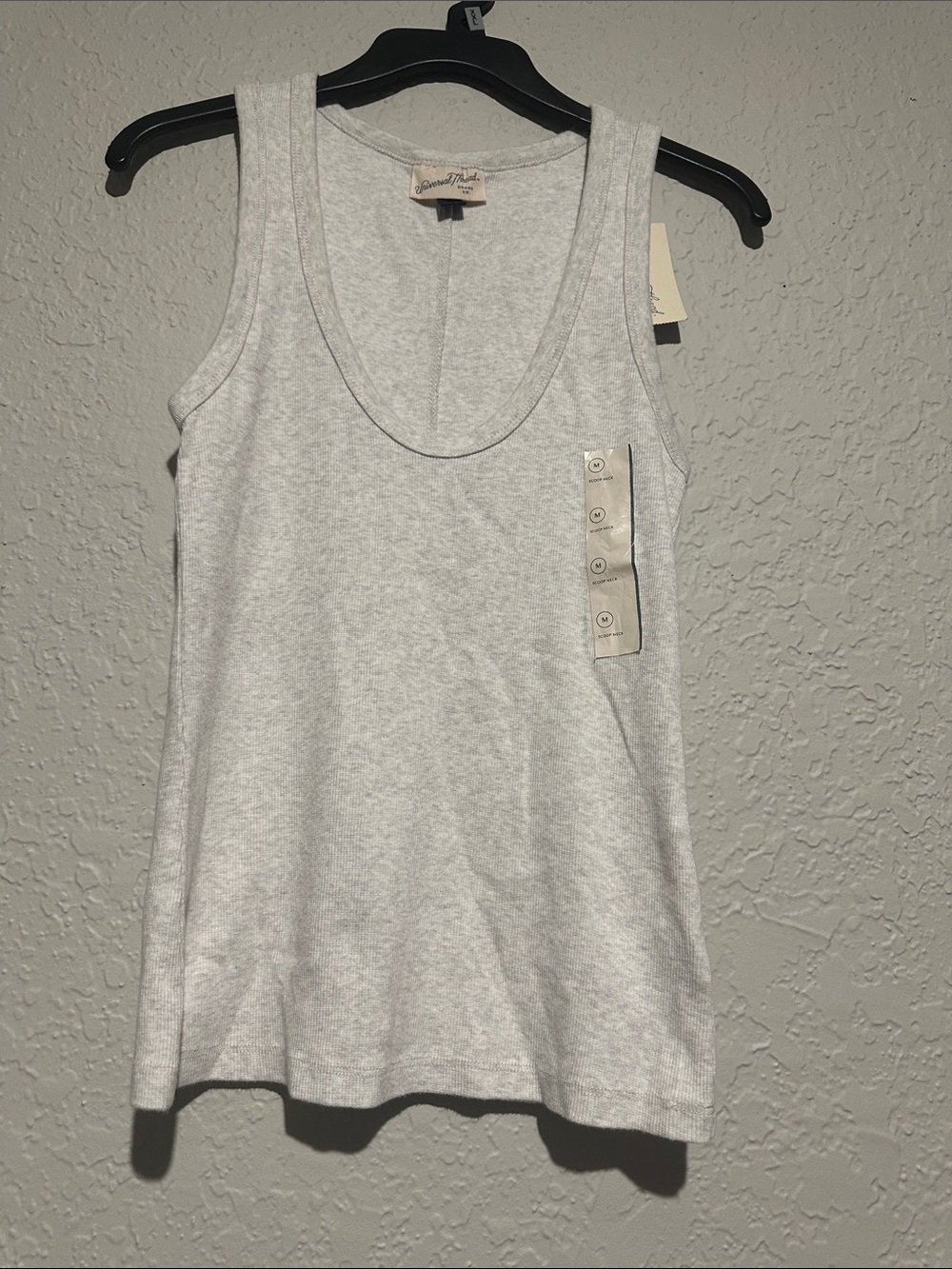 Universal Thread Light Heather Gray Scoop Neck Tank